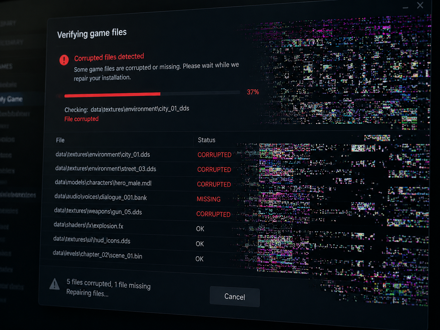 Como corrigir erro de arquivo corrompido em jogos Steam