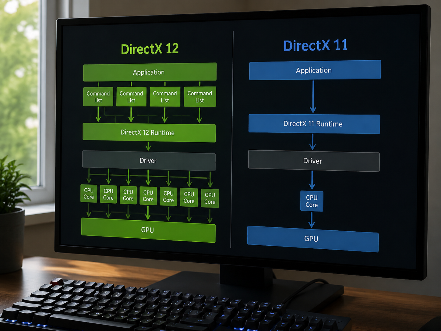 DirectX 12 vs DirectX 11: qual escolher para desempenho